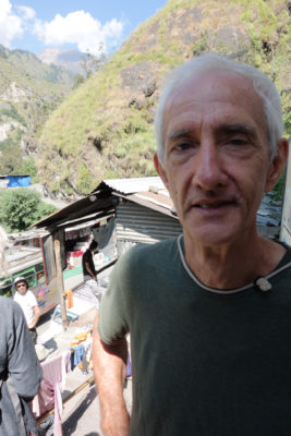 David Godman smiling at the camera near Gangotri